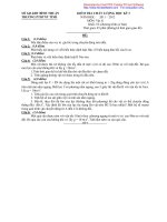 Đề thi và đáp án kiểm tra chất lượng học kì 1 môn vật lý lớp 10 tỉnh Bình Thuận ppt