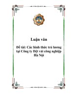 Đề tài: Các hình thức trả lương tại Công ty Dệt vải công nghiệp Hà Nội ppt
