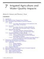 AGRICULTURAL NONPOINT SOURCE POLLUTION: Watershed Management and Hydrology - Chapter 7 ppsx