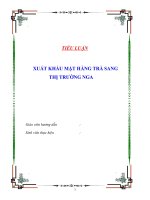 xuất khẩu mặt hàng trà sang thị trường nga