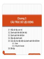 Cấu Trúc Dữ Liệu và Giải Thuật - chương 3 pdf