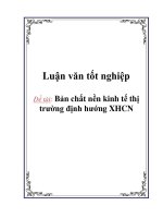 Luận văn tốt nghiệp: Bản chất nền kinh tế thị trường định hướng XHCN pps
