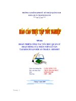 Phương hướng và biện pháp hoàn thiện công tác tổ chức và quản lý hoạt động của nhân viên lễ tân tại khách sạn hội an trails – resort