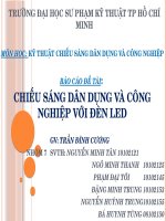 Báo cáo môn kĩ thuật chiếu sáng chiếu sáng dân dụng và công nghiệp với đèn LED