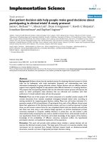 Can patient decision aids help people make good decisions about participating in clinical trials? A study protocol potx