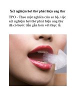 Xét nghiệm hơi thở phát hiện ung thư doc