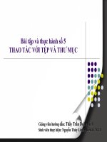 Bài tập và thực hành số 5 THAO TÁC VỚI TỆP VÀ THƯ MỤC ppt