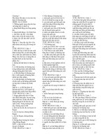 Trắc nghiệm Chương 3 Phụ thuộc lẫn nhau và Lợi tức thu được từ thương mại pdf