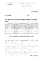 KIỂM TRA CHẤT LƯỢNG ĐẦU NĂM 2010-2011 Môn Hoá học - Lớp 10 nâng cao ppt