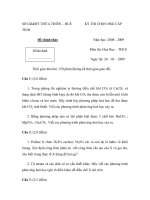 KỲ THI CHỌN HSG CẤP TỈNH Năm học: 2008 - 2009 Môn thi: Hoá Học docx