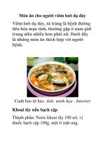 Món ăn cho người viêm loét dạ dày pptx