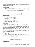 Thực đơn dinh dưỡng cho người bệnh tiểu đường part 8 pdf