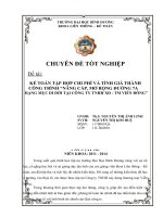 Kế toán tập hợp chi phí và tính giá thành công trình nâng cấp, mở rộng đường 7A hạng mục di dời tại công ty TNHH XD  TM Viễn Đông