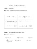 CHỦ ĐỀ 8. NGUYÊN HÀM - TÍCH PHÂN pptx