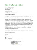 Mẫu CV tiếng an2 ppt