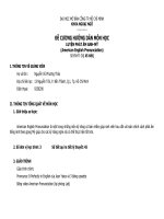 Đề cương hướng dẫn môn học luyện phát âm Anh-Mỹ pps