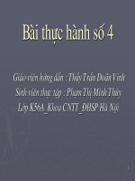 BÀI THỰC HÀNH TIN HỌC SỐ 4 docx