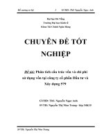 Phan tich cấu trúc vôn và chi phí sử dụng vốn tại công ty CP đầu tư và xây dựng 579