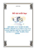 Đề tài triết học 