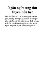 Ngăn ngừa ung thư tuyến tiền liệt pot