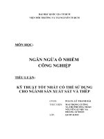 KỸ THUẬT TỐT NHẤT CÓ THỂ SỬ DỤNG CHO NGÀNH SẢN XUẤT SẮT VÀ THÉP
