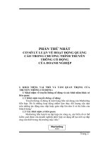 hoạt động quảng cáo trong chương trình truyền thông cổ động của doanh nghiệp