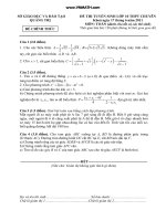 Đề thi tuyển sinh lớp 10 THPT chuyên môn toán 2011 pptx