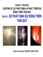 Giáo án điện tử môn sinh học: Sinh học lớp 12- Sự phát sinh sự sống- Sinh học 12 docx