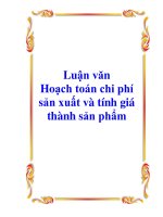Luận văn - Hoạch toán chi phí sản xuất và tính giá thành sản phẩm pot