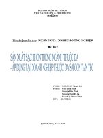 Sản xuất sạch hơn trong ngành thuộc da ap dụng tại doanh nghiệp thuộc da SAIGON TANTEC