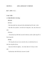 CHƯƠNG 3: AMIN, AMINOAXIT VÀ PROTEIN docx