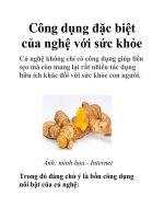 Công dụng đặc biệt của nghệ với sức khỏe ppt