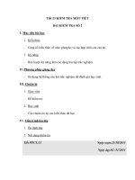 Tiết 23 KIỂM TRA MỘT TIẾT BÀI KIỂM TRA SỐ 2 pdf