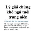 Lý giải chứng khó ngủ tuổi trung niên pdf