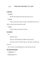 Tiết 5 TÍNH CHẤT HOÁ HỌC CỦA AXIT pps