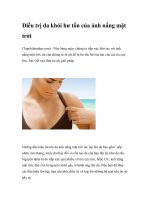 Điều trị da khỏi hư tổn của ánh nắng mặt trời ppsx