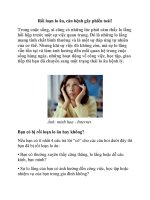 Rối loạn lo âu, căn bệnh gây phiền toái! pps