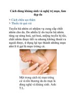 Cách dùng kháng sinh và nghệ trị mụn, làm đẹp da ppt