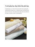 5 cách giúp bạn chọn khăn tắm phù hợp ppsx