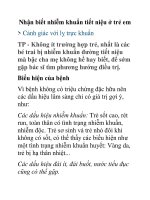 Nhận biết nhiễm khuẩn tiết niệu ở trẻ em doc