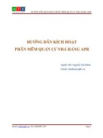 Hướng dẫn kích hoạt bản quyền phần mềm quản lý nhà hàng APR potx