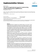The role of organizational research in implementing evidence-based practice: QUERI Series pot