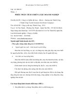 phân tích quản trị chiến lược công ty cp dệt may thành công