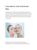 5 mẹo chăm sóc và bảo vệ làn da mùa Đông potx