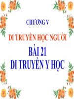 Giáo án điện tử môn sinh học: Sinh học lớp 12- Bài 21 -Di truyền y học ở Người docx