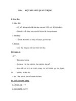 Tiết 6 MỘT SỐ AXIT QUAN TRỌNG ppsx