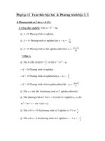 Phụ lục về Tam thức bậc hai & Phương trình bậc 2, 3 pot