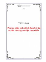 Tiểu luận: Phương pháp giải một số dạng bài tập cơ bản và nâng cao điện xoay chiều pdf