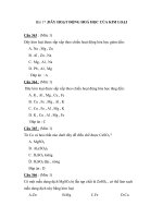 Bài 17 :DÃY HOẠT ĐỘNG HOÁ HỌC CỦA KIM LOẠI pptx