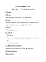 CHƯƠNG 5: HIDRO - NƯỚC TÍNH CHẤT VÀ ỨNG DỤNG CỦA HIDRO pps